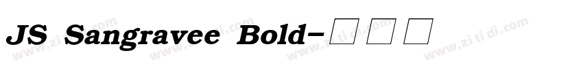 JS Sangravee Bold字体转换